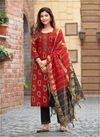 Rangjyot Rang Maya 3 Fancy Festive Wear Rayon Kurti Pant and Dupatta Readymade Collection